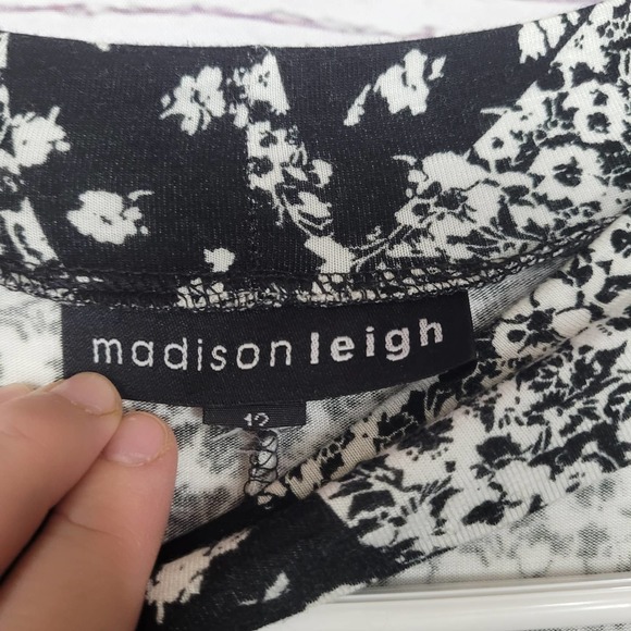 Madison Leigh Boho Patchwork Choker Neck Long Sleeve Midi Dress Womans Size 12 - Picture 4 of 4